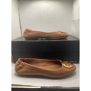 Tory Burch Reva Travel Leather Ballet Flats Size 8.5 M